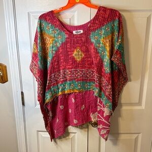 OAK Magenta Multicolor Boho Cotton Tunic